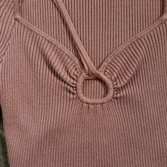 Strappy Cinched Front Ribbed Bodysuit - Picture 8 of 13